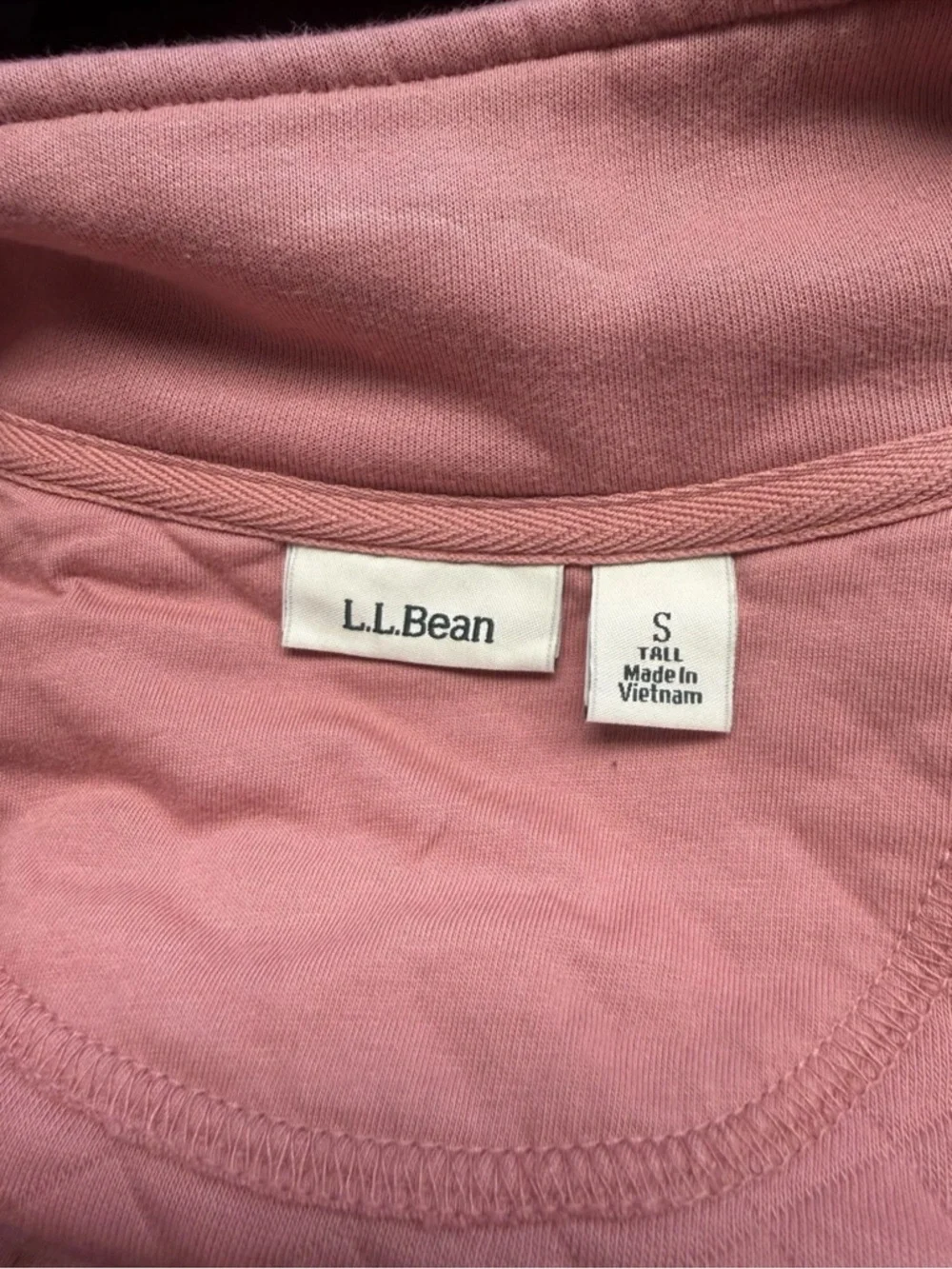 LL Bean Women’s Quilted Full Zip Sweatshirt Shacket Rose Wash Light Pink Small T